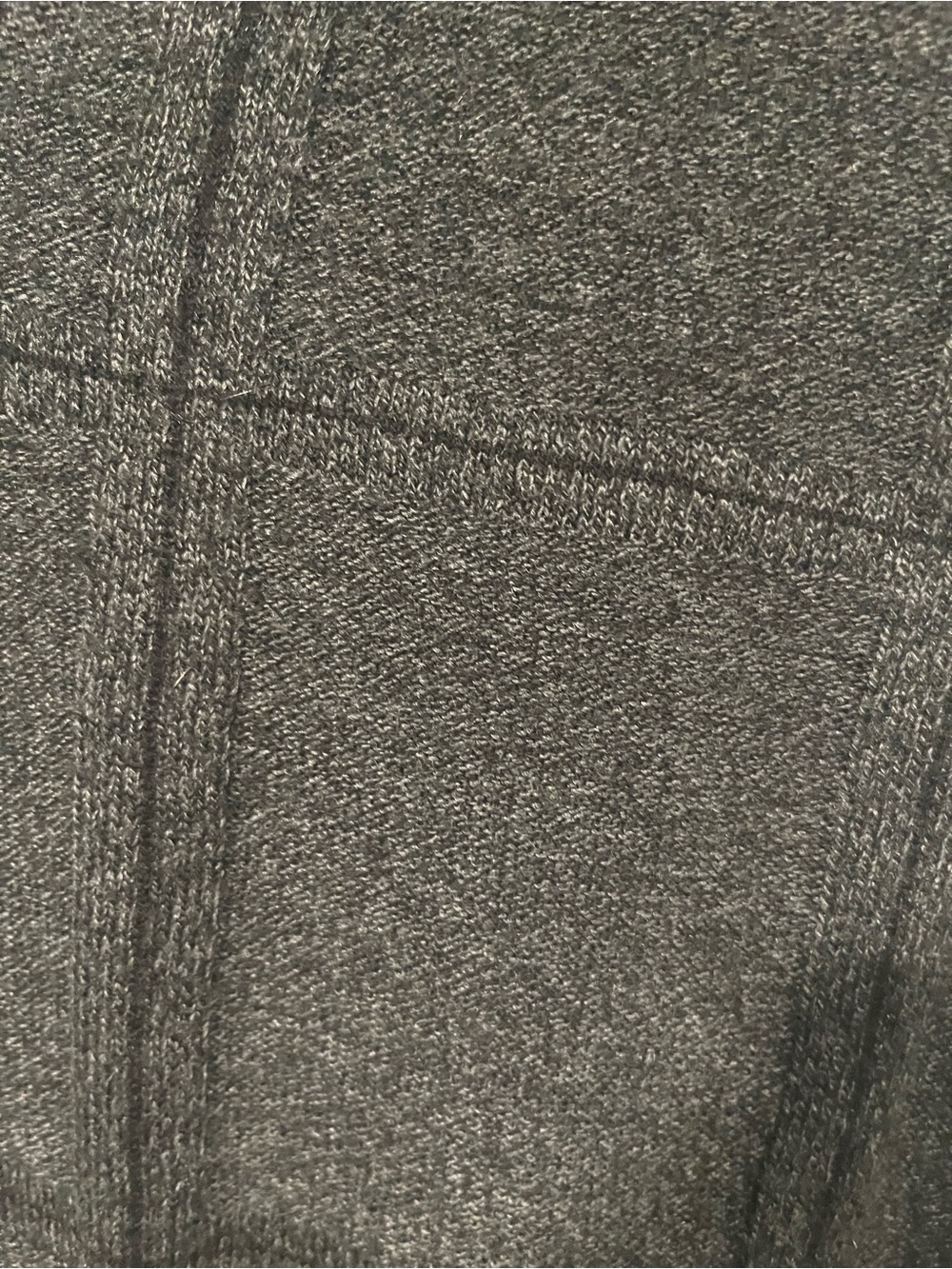 Geoffrey Beene Dark Charcoal Windowpane V-Neck Sweater Vest - Picture 2 of 4